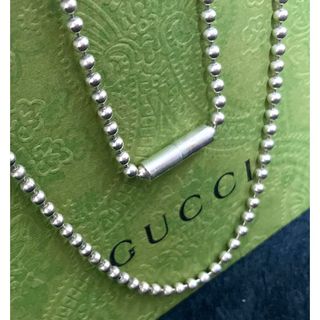 グッチ(Gucci)のグッチ ボールチェーンネックレス シルバー925 ドッグタグチェーン(B/60)(ネックレス)