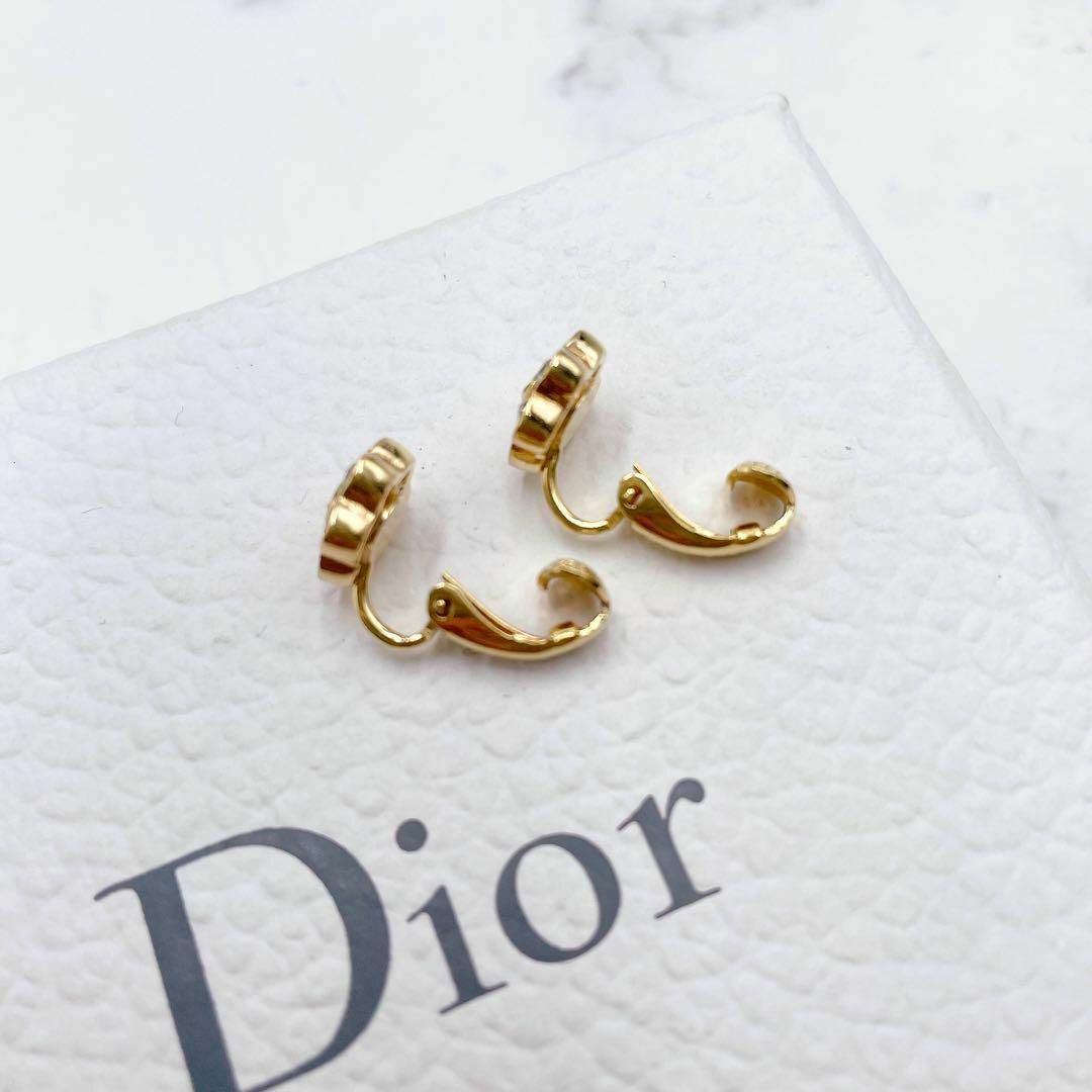 Christian Dior(クリスチャンディオール)の✨極美品✨Dior フラワー ラインストーン イヤリング ヴィンテージ ゴールド レディースのアクセサリー(イヤリング)の商品写真