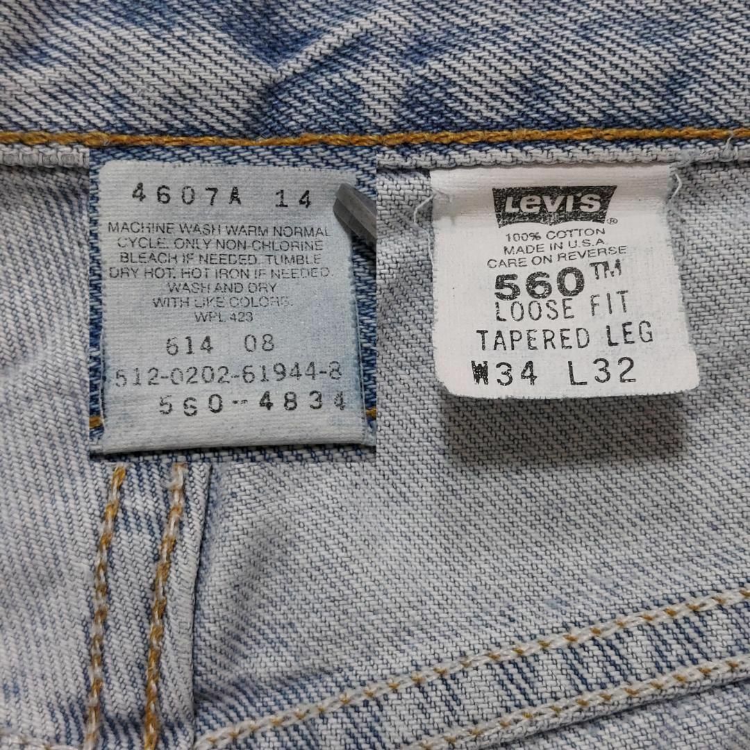 Levi's(リーバイス)のリーバイス560 W34 ブルーデニム 水色 USA製 00s パンツ 8464 メンズのパンツ(デニム/ジーンズ)の商品写真