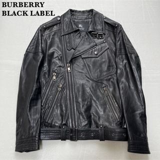 バーバリーブラックレーベル(BURBERRY BLACK LABEL)の【美品】高級 BURBERRY BLACKLABEL ライダースジャケット M(ライダースジャケット)