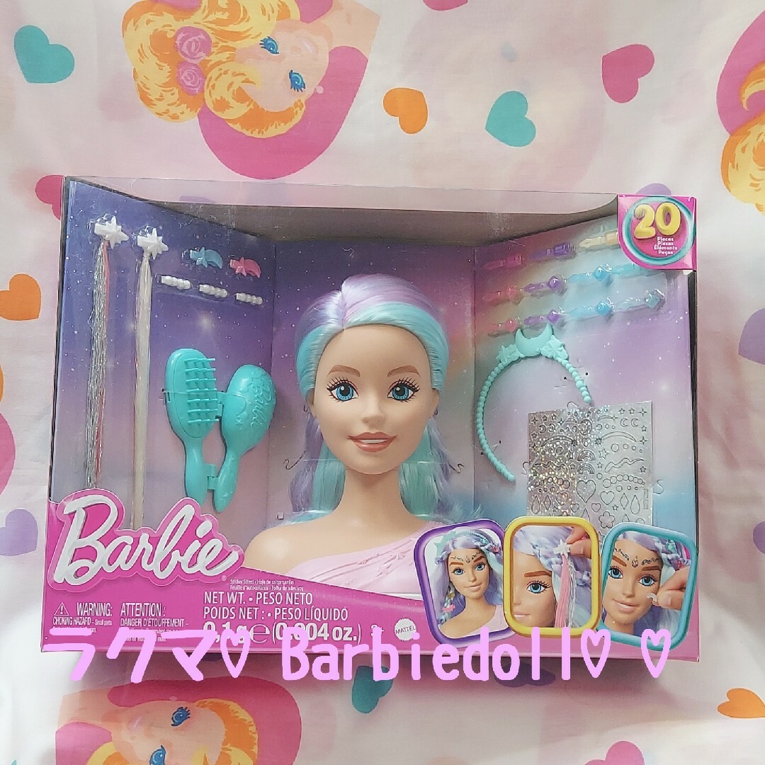 Barbie(バービー)のバービー　スタイリングヘッド　ユニコーンヘア　パステルヘア　ファンシートイ エンタメ/ホビーのおもちゃ/ぬいぐるみ(キャラクターグッズ)の商品写真