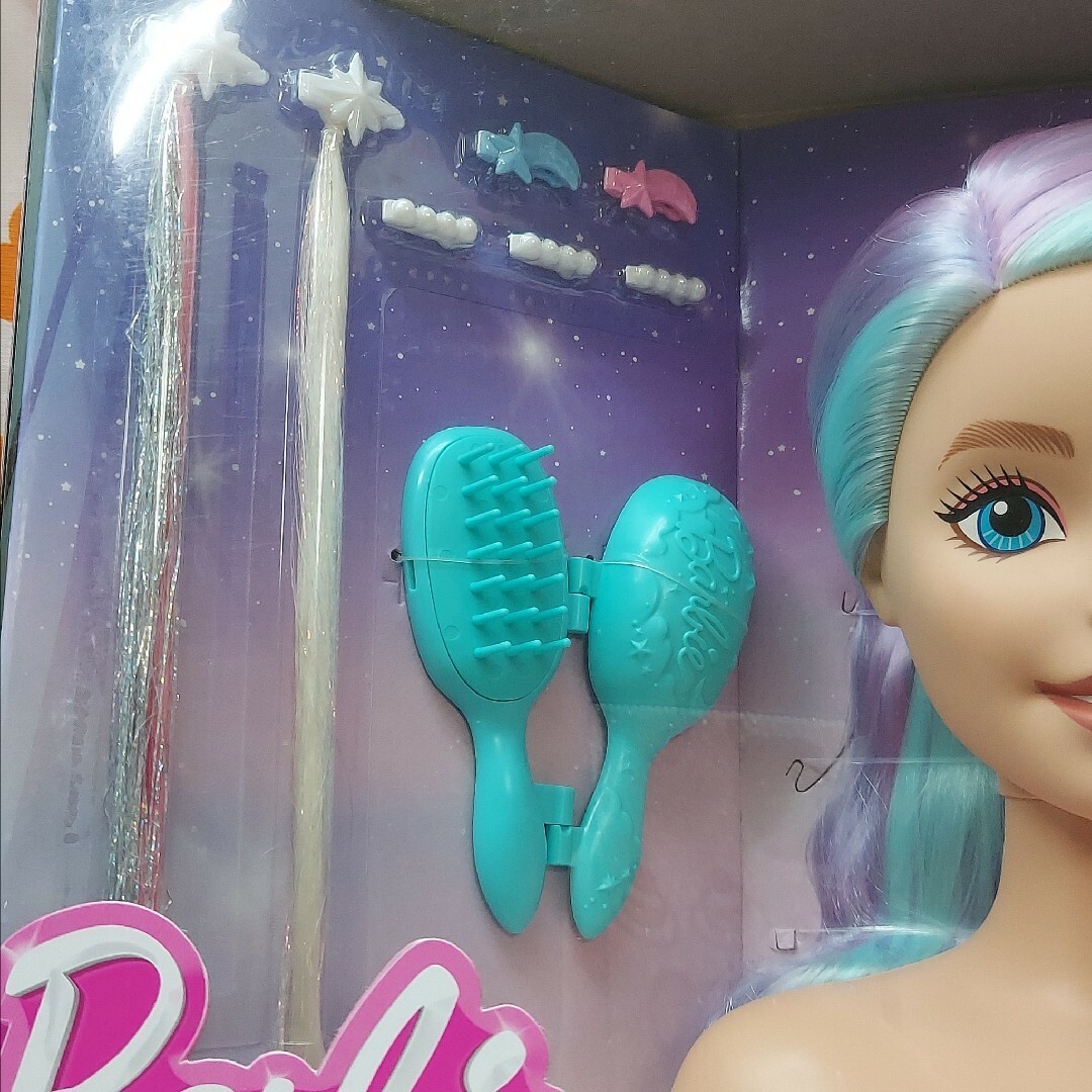 Barbie(バービー)のバービー　スタイリングヘッド　ユニコーンヘア　パステルヘア　ファンシートイ エンタメ/ホビーのおもちゃ/ぬいぐるみ(キャラクターグッズ)の商品写真