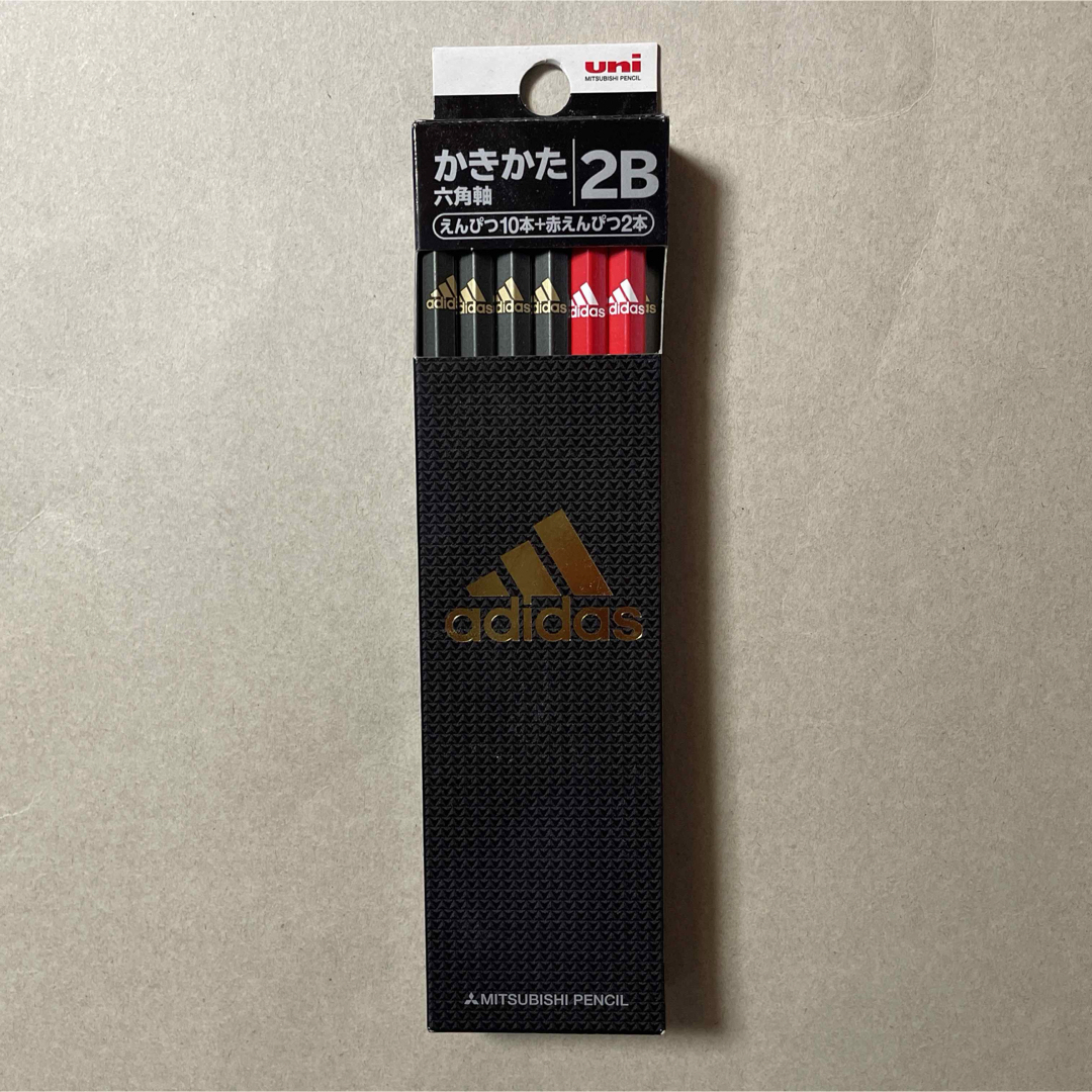 三菱鉛筆(ミツビシエンピツ)のかきかた 鉛筆　2Ｂ　adidas エンタメ/ホビーのアート用品(鉛筆)の商品写真