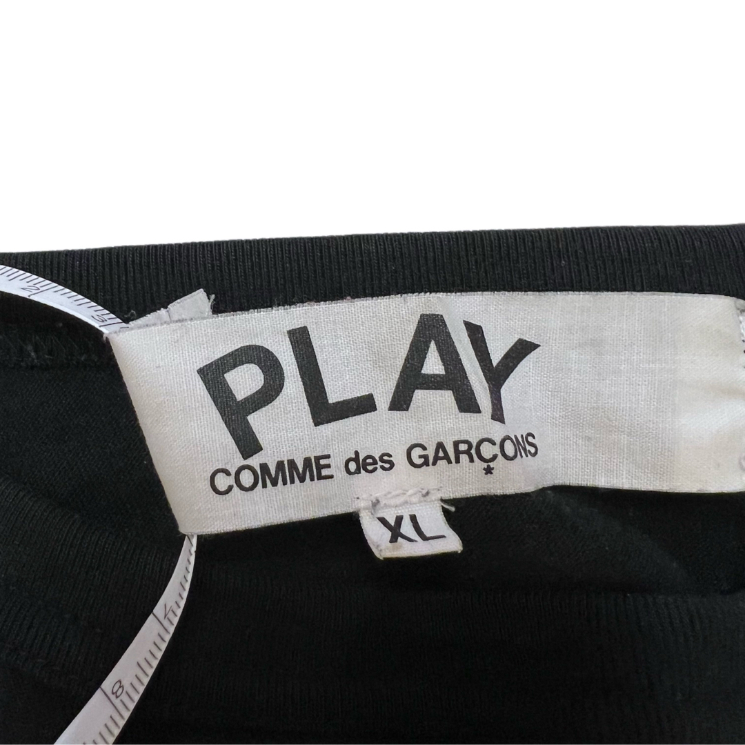 COMME des GARCONS(コムデギャルソン)の希少サイズXL★プレイコムデギャルソン ブラック ハートロゴ刺繍 ロンT メンズのトップス(Tシャツ/カットソー(七分/長袖))の商品写真