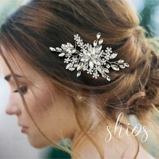 ヘッドドレス　ヘアアクセサリー　髪飾り　和装　カラードレス　ブライダル　結婚式(ヘッドドレス/ドレス)