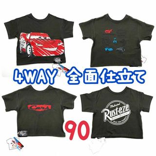 ディズニー(Disney)の新品 未使用 4way 全面仕立て Tシャツ90 カーズ ディズニー トップス(Tシャツ/カットソー)