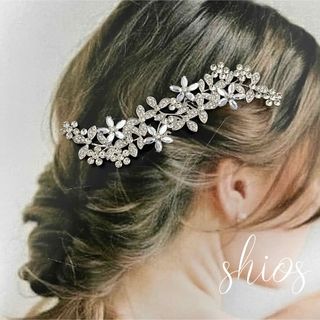 ヘッドドレス　ヘアアクセサリー　髪飾り　和装　カラードレス　ブライダル　結婚式(ヘッドドレス/ドレス)