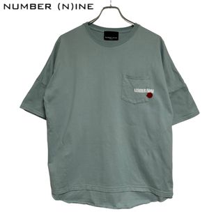 NUMBER (N)INE - 1点限り ナンバーナイン　Tシャツ ポケット　ロゴ　ライトブルー　サイズS