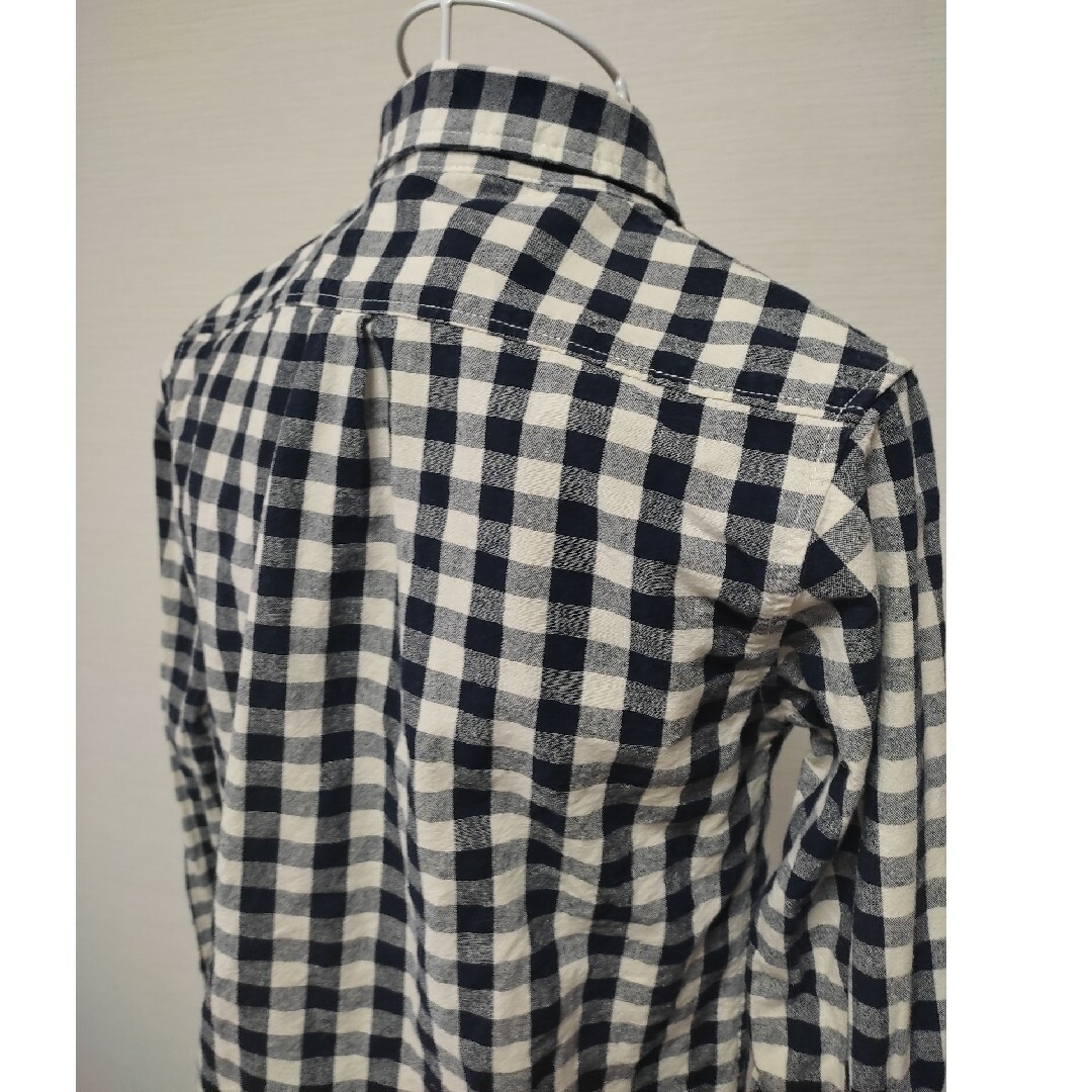 SOULBERRY(ソウルベリー)のsoulberry　濃紺チェックシャツ　M レディースのトップス(シャツ/ブラウス(長袖/七分))の商品写真