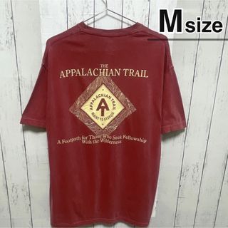 USA古着　AMERICAN BACKCOUNTRY　Tシャツ　M　ピンクレッド(Tシャツ/カットソー(半袖/袖なし))