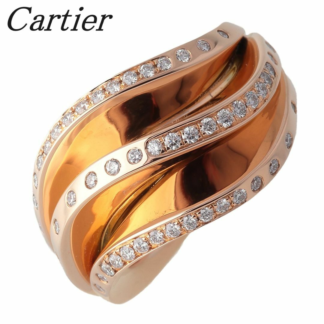 Cartier(カルティエ)のカルティエ ヌーベルバーグ ダイヤ リング #50 750YG 箱 新品仕上げ済 Cartier【15526】 レディースのアクセサリー(リング(指輪))の商品写真