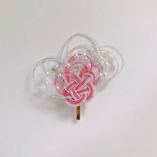 【新品・ハンドメイド】水引ポニーフック　帯留め(ヘアアクセサリー)