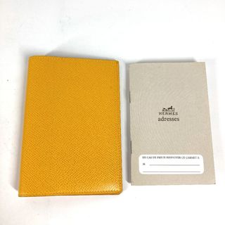 エルメス(Hermes)のエルメス HERMES アジェンダPM システム手帳 アドレス帳付き 手帳カバー レザー Y〇刻 イエロー 新品同様(手帳)