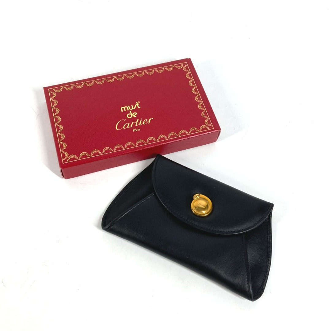 Cartier(カルティエ)のカルティエ CARTIER パンテール コインケース コインケース 財布 小銭入れ ミニ  ポーチ レザー ブラック 美品 レディースのファッション小物(ポーチ)の商品写真