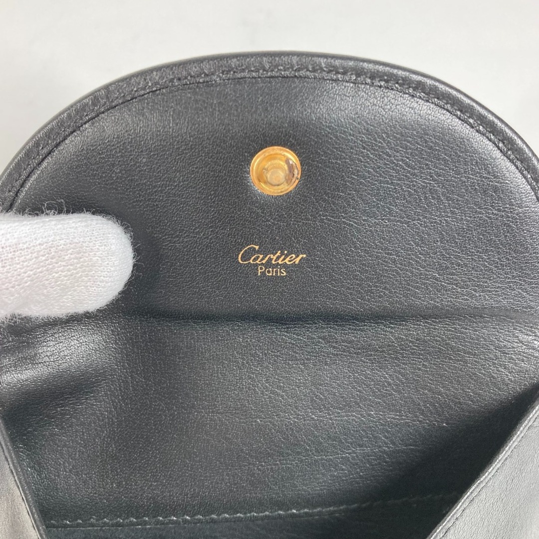 Cartier(カルティエ)のカルティエ CARTIER パンテール コインケース コインケース 財布 小銭入れ ミニ  ポーチ レザー ブラック 美品 レディースのファッション小物(ポーチ)の商品写真