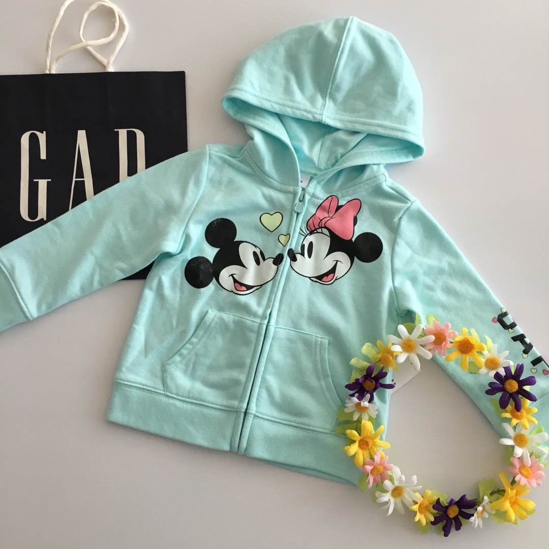 babyGAP(ベビーギャップ)の新品♡baby gap♡ディズニー♡パーカー♡ミッキー♡ミニー/ザラ/H&M/他 キッズ/ベビー/マタニティのキッズ服女の子用(90cm~)(カーディガン)の商品写真