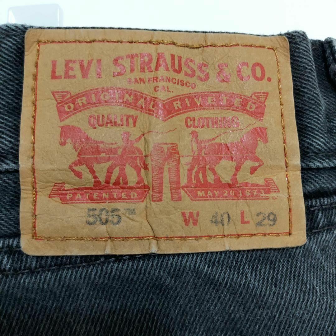 Levi's(リーバイス)のリーバイス505 Levis W40 ブラックデニム 黒 ストレート 8434 メンズのパンツ(デニム/ジーンズ)の商品写真