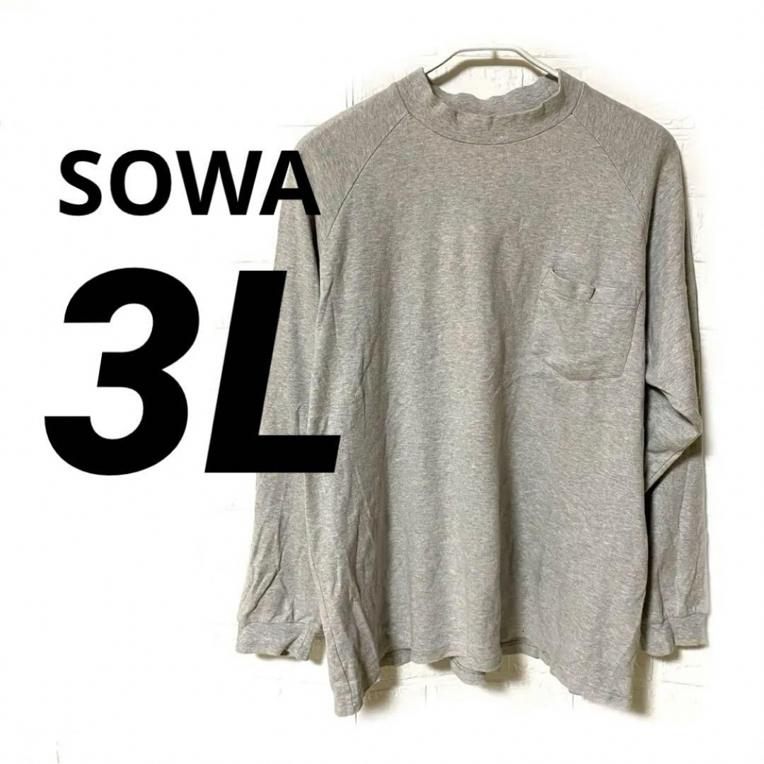 SOWA(ソウワ)の【SOWA】    メンズ　3L    ロンT    長袖Tシャツ　大きなサイズ メンズのトップス(Tシャツ/カットソー(七分/長袖))の商品写真