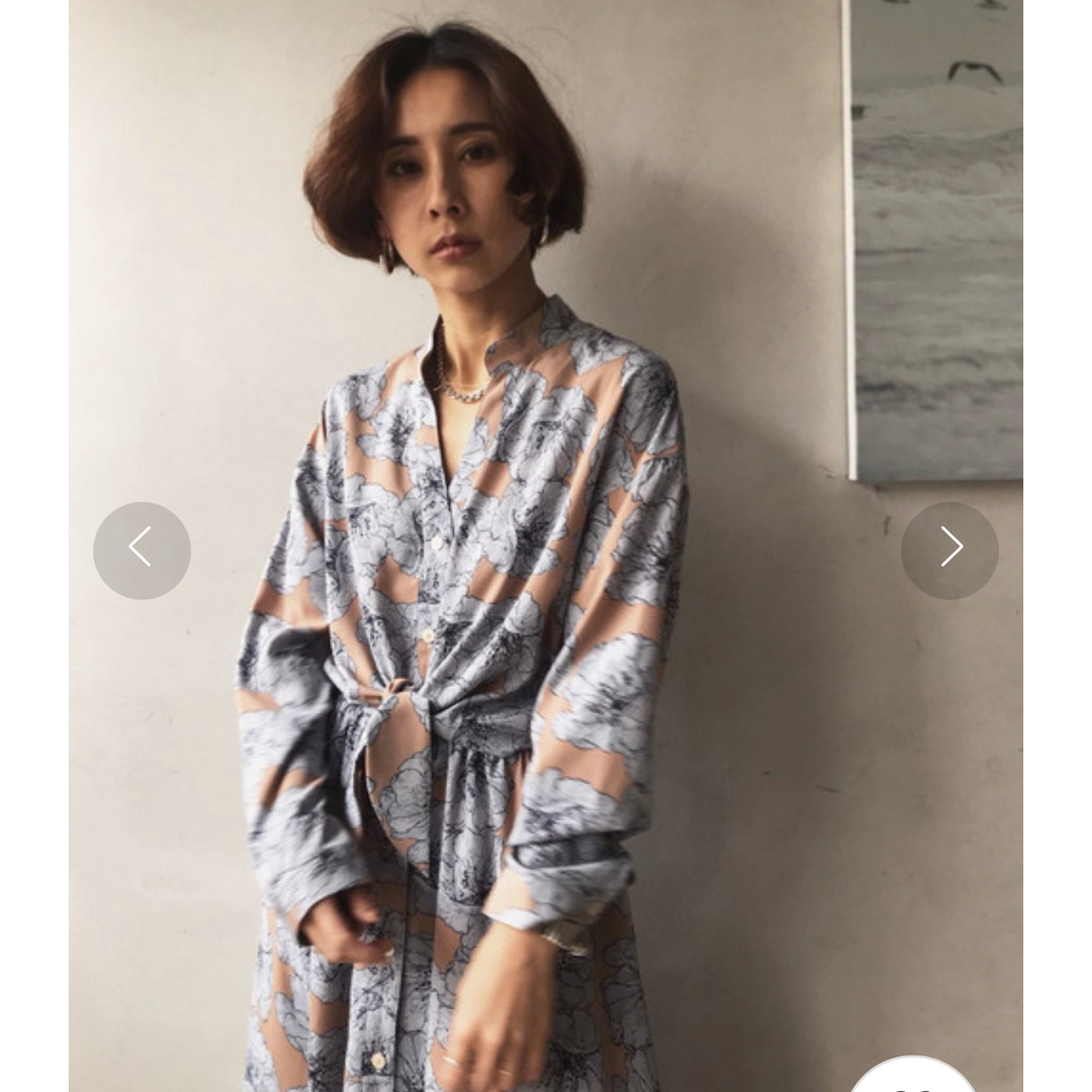 Ameri VINTAGE(アメリヴィンテージ)のAMERI TIE SHIRT DRESS レディースのワンピース(ロングワンピース/マキシワンピース)の商品写真