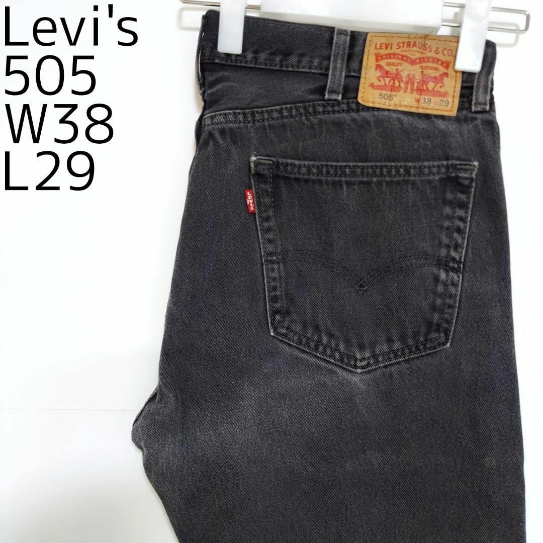 Levi's(リーバイス)のリーバイス505 Levis W38 ブラックデニム 黒 ストレート 8422 メンズのパンツ(デニム/ジーンズ)の商品写真