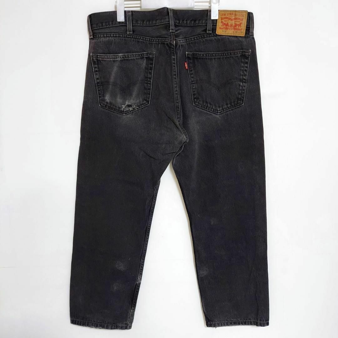 Levi's(リーバイス)のリーバイス505 Levis W38 ブラックデニム 黒 ストレート 8422 メンズのパンツ(デニム/ジーンズ)の商品写真