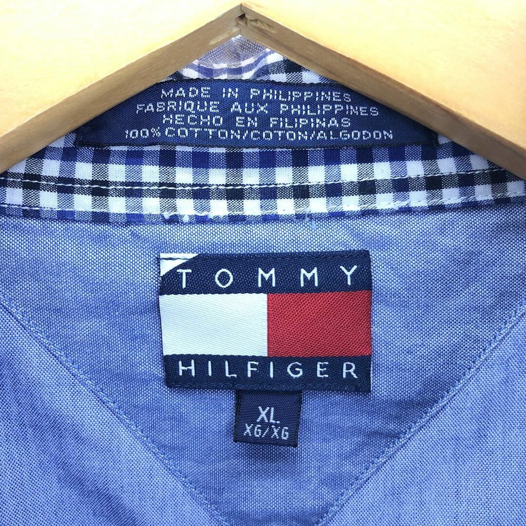 TOMMY HILFIGER(トミーヒルフィガー)の古着 90年代 トミーヒルフィガー TOMMY HILFIGER 長袖 ボタンダウンシャツ メンズXL ヴィンテージ /eaa427318 メンズのトップス(シャツ)の商品写真