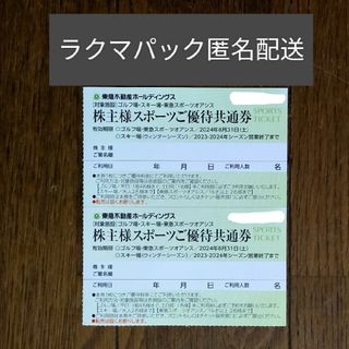 東急不動産株主優待スポーツご優待共通券2枚(フィットネスクラブ)