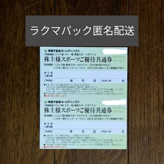 東急不動産株主優待スポーツご優待共通券2枚(フィットネスクラブ)