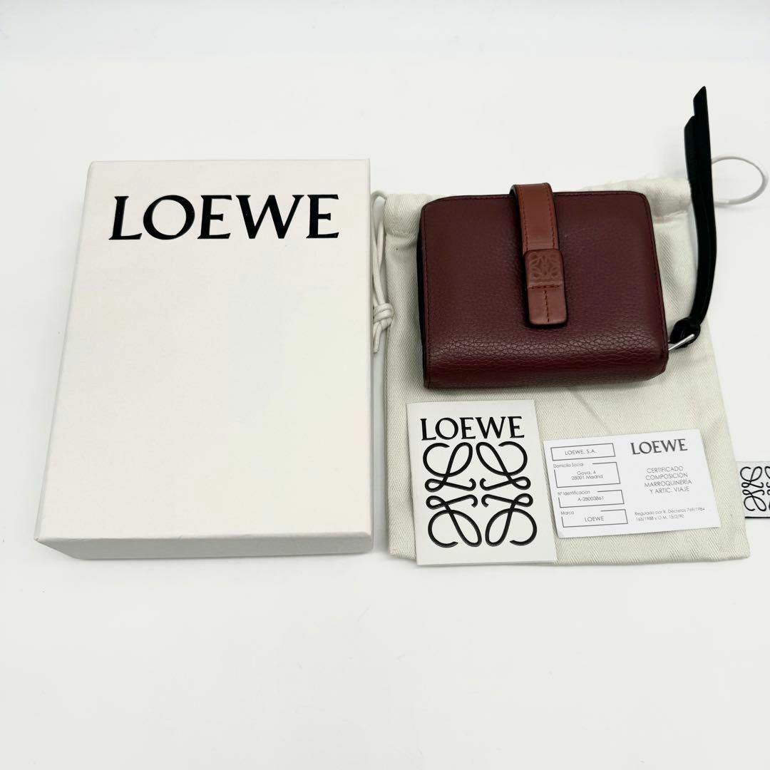 LOEWE(ロエベ)の【付属品完備】LOEWE アナグラム 折り財布 コンパクトジップウォレット タン レディースのファッション小物(財布)の商品写真
