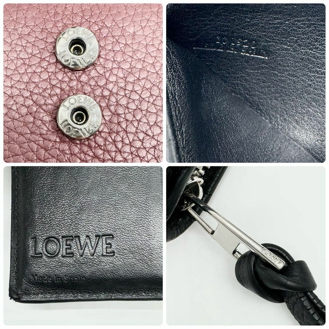 LOEWE(ロエベ)の【付属品完備】LOEWE アナグラム 折り財布 コンパクトジップウォレット タン レディースのファッション小物(財布)の商品写真