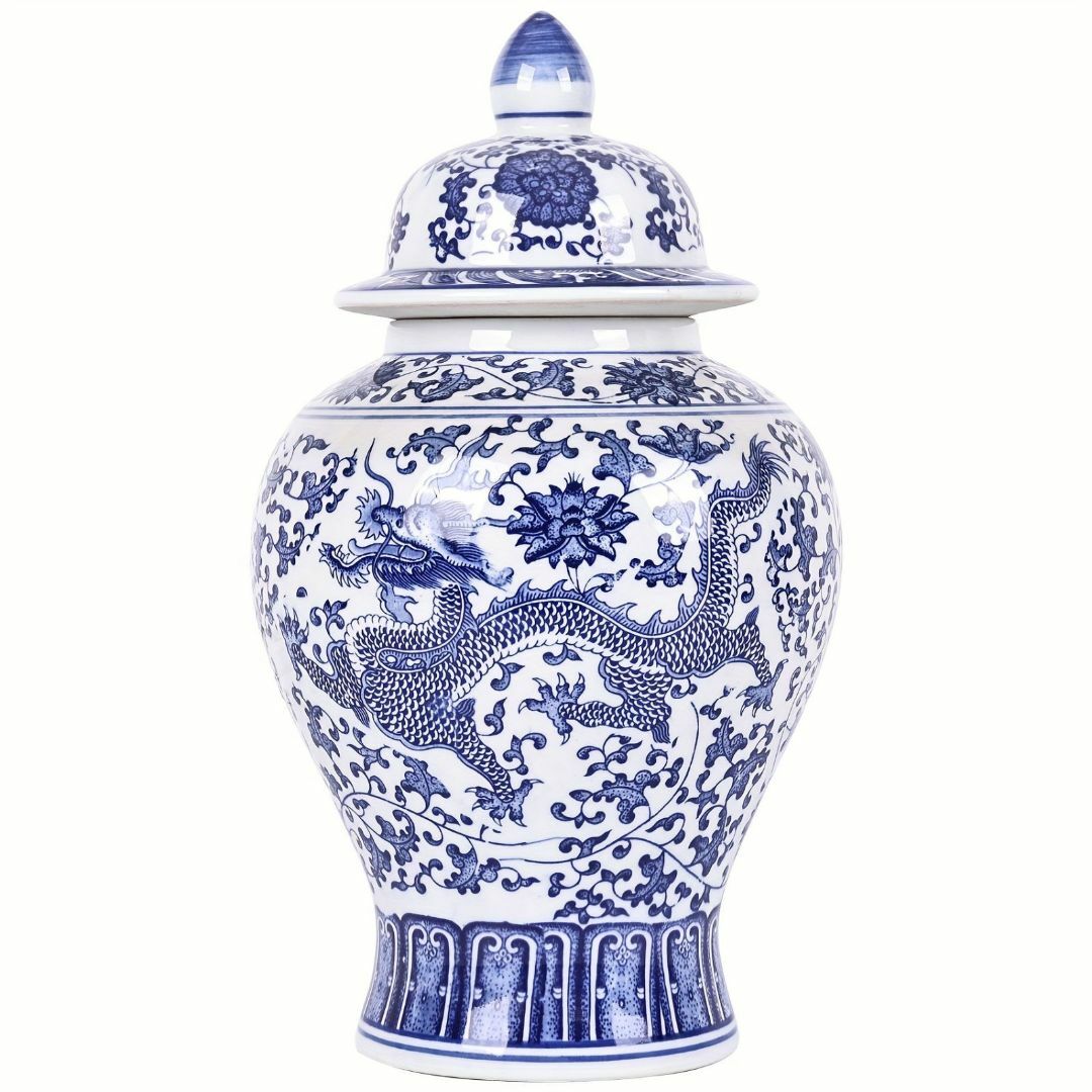花瓶 青と白の磁器瓶 蓋付きセラミック青と白の瓶 中国 の通販 花瓶 青と白の磁器瓶 蓋付きセラミック青と白の瓶 中国 の通販