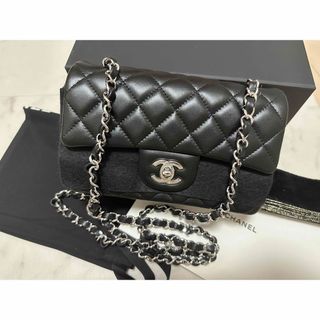 CHANEL - 24C CHANEL ミニマトラッセ  黒シルバー金具