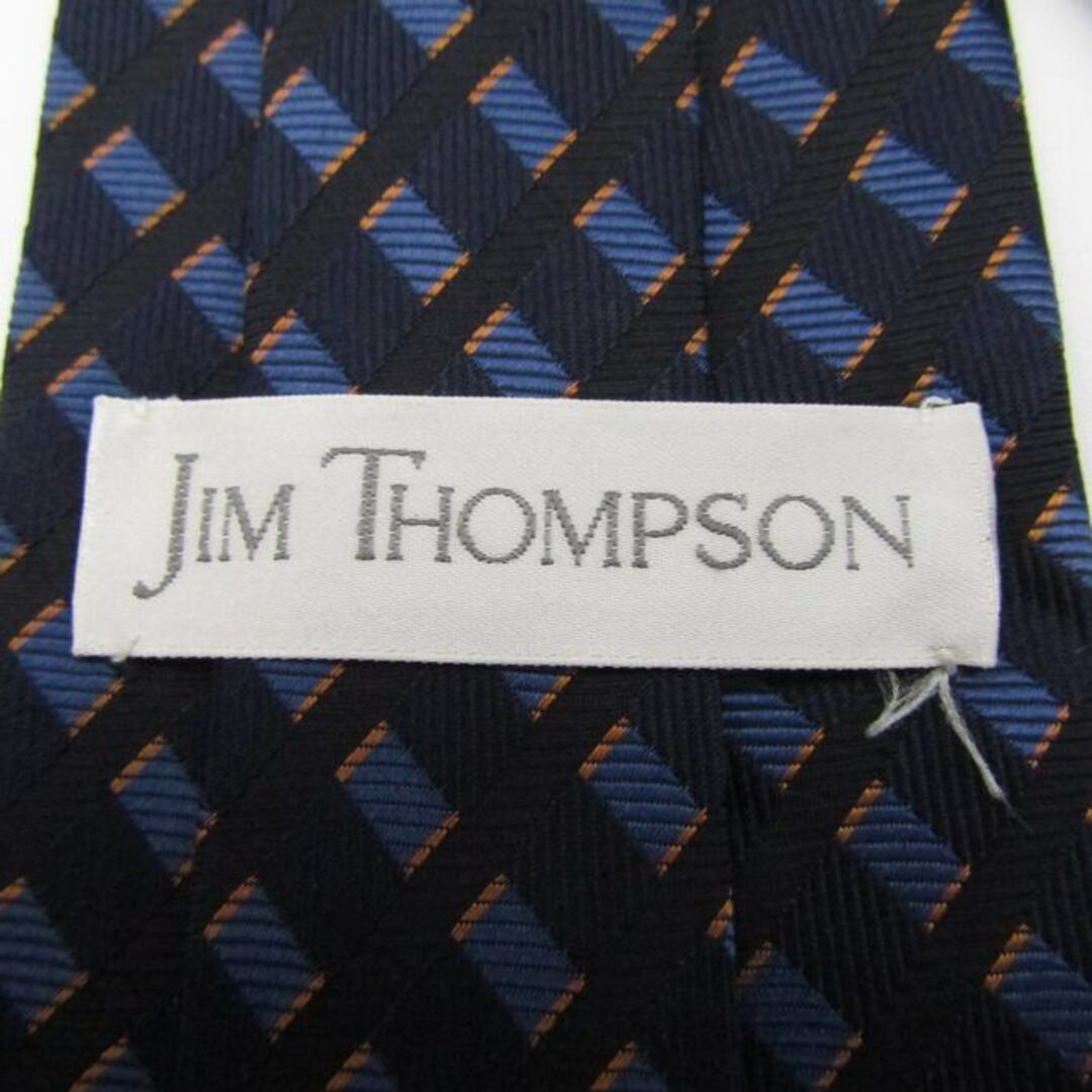 Jim Thompson(ジムトンプソン)のジムトンプソン ブランド ネクタイ チェック柄 格子柄 シルク メンズ ネイビー JIM THOMPSON メンズのファッション小物(ネクタイ)の商品写真