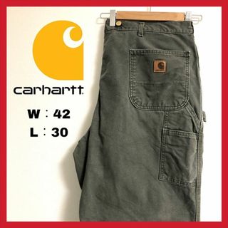 carhartt - 90s 古着 カーハート サスペンダーボタン付き 希少 W42L30