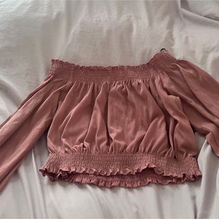 H&M オフショル ブラウス ピンク(シャツ/ブラウス(長袖/七分))