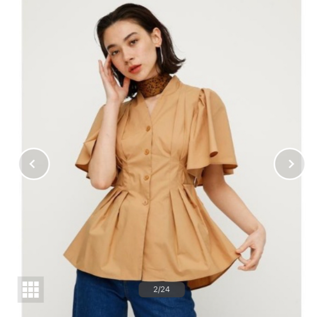 SLY(スライ)のSLY シャツ FLARE SLEEVE SKIPPER SH レディースのトップス(シャツ/ブラウス(半袖/袖なし))の商品写真