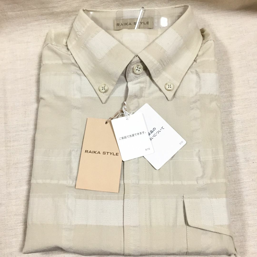 RAIKA(ライカ)の新品 ライカスタイル 半袖シャツ 洗濯可能 日本製 メンズのトップス(ポロシャツ)の商品写真