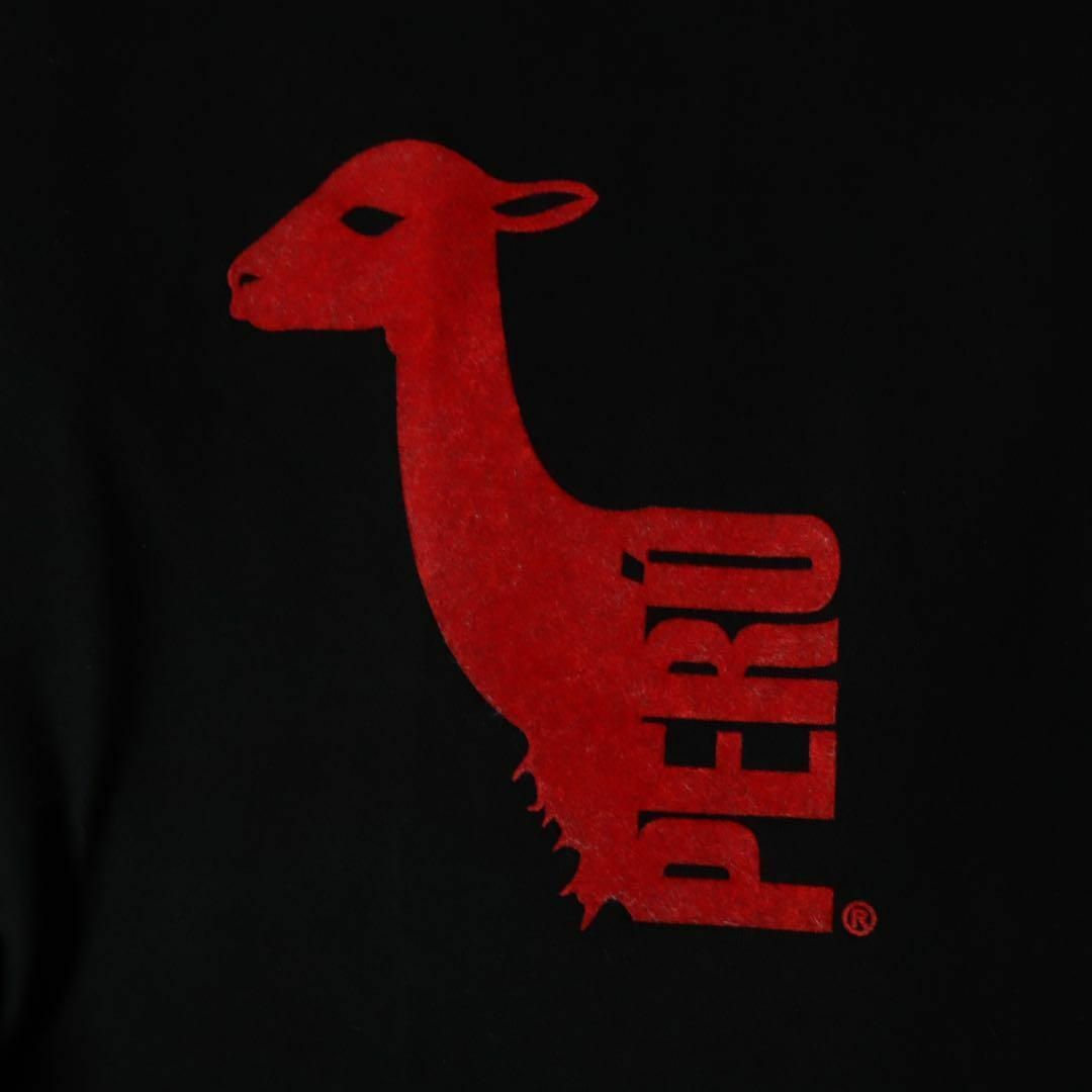 【超希少◎入手困難】ペルー製 半袖Tシャツ リャマ デカロゴ フェルトロゴ XL メンズのトップス(Tシャツ/カットソー(半袖/袖なし))の商品写真