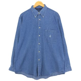 ノーティカ(NAUTICA)の古着 90年代 ノーティカ NAUTICA 長袖 ボタンダウンデニムシャツ メンズL /eaa428627(シャツ)