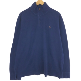 Ralph Lauren - 古着 ラルフローレン Ralph Lauren POLO RALPH LAUREN ハーフジップ 長袖 ポロシャツ メンズXL /eaa426459