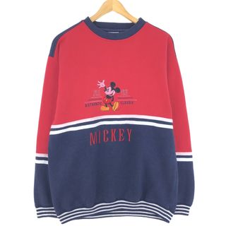 古着 90年代 MICKEY&CO. MICKEY MOUSE ミッキーマウス キャラクタースウェットシャツ トレーナー メンズL ヴィンテージ /eaa433522(スウェット)