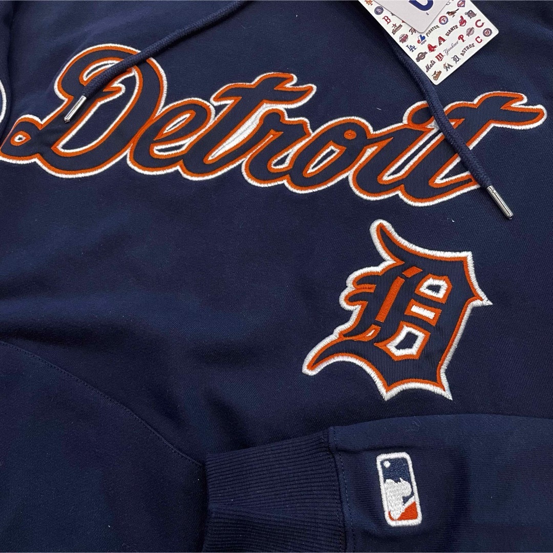 MLB(メジャーリーグベースボール)の【XL】MLB公式 タイガース　マフポケット付き　ロゴ刺繍長袖パーカー●前田健太 メンズのトップス(パーカー)の商品写真