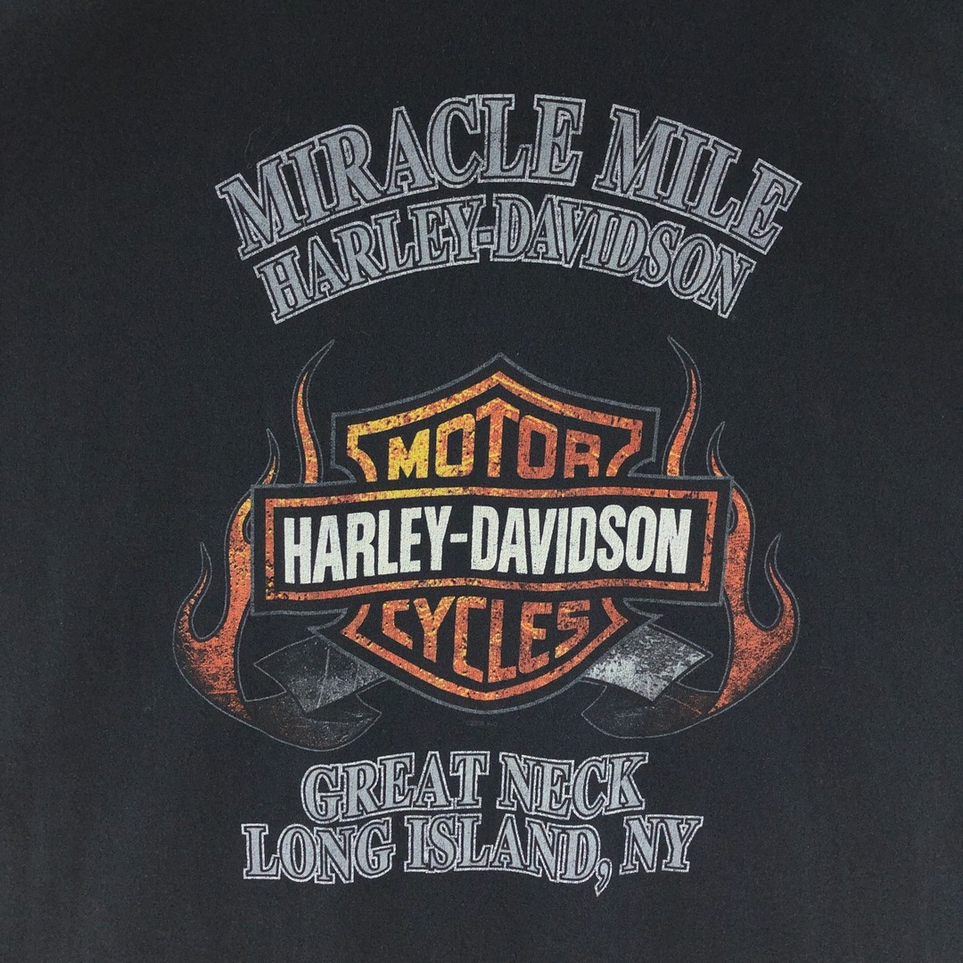 Harley Davidson(ハーレーダビッドソン)の古着 00年代 ハーレーダビッドソン Harley-Davidson 両面プリント 3連プリント モーターサイクル バイクTシャツ USA製 メンズXL /eaa381962 メンズのトップス(Tシャツ/カットソー(半袖/袖なし))の商品写真