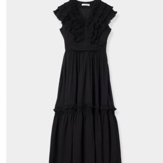 アニュアンス(ánuans)の新品未使用　かじまり　Pleats collar Chiffon Dress(ロングワンピース/マキシワンピース)