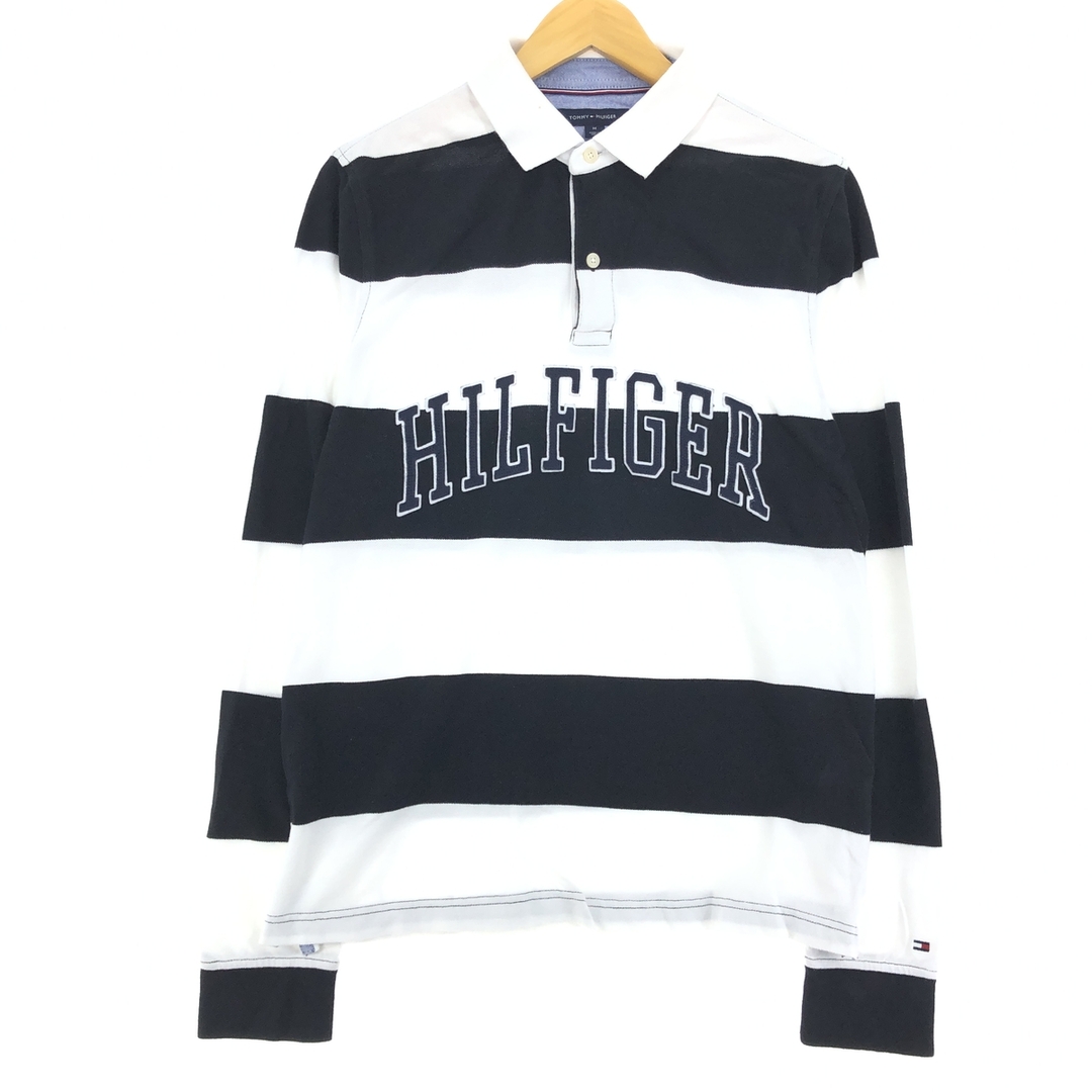 TOMMY HILFIGER(トミーヒルフィガー)の古着 トミーヒルフィガー TOMMY HILFIGER 長袖 ボーダー ポロシャツ レディースM /eaa423197 メンズのトップス(ポロシャツ)の商品写真