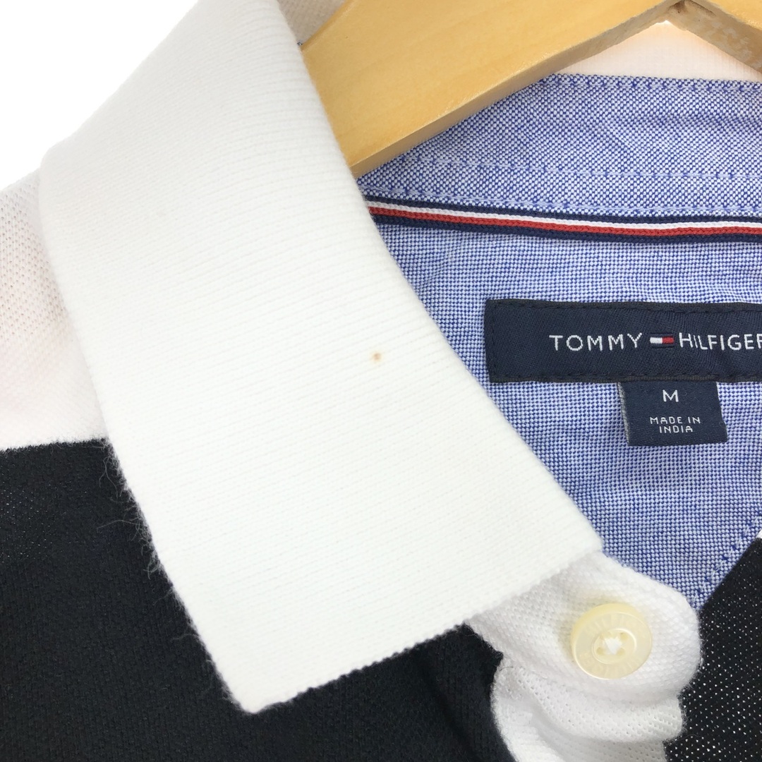 TOMMY HILFIGER(トミーヒルフィガー)の古着 トミーヒルフィガー TOMMY HILFIGER 長袖 ボーダー ポロシャツ レディースM /eaa423197 メンズのトップス(ポロシャツ)の商品写真