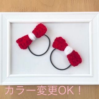 ミニリボンのヘアゴム（普通郵便：300円）(ヘアアクセサリー)