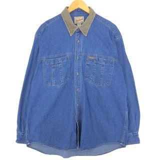 ウールリッチ(WOOLRICH)の古着 ウールリッチ WOOLRICH 長袖 ボタンダウンデニムシャツ メンズXL /eaa428636(シャツ)