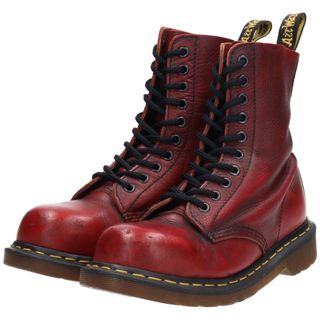 ドクターマーチン(Dr.Martens)の古着 ドクターマーチン Dr.Martens NON-SAFETY FOOTWEAR スチールトゥ 10ホールブーツ 5 レディース23.5cm /saa009333(ブーツ)