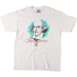 オニータ(ONEITA)の古着 90年代 オニータ ONEITA Shakespeare シェイクスピア プリントTシャツ メンズL ヴィンテージ /eaa431537(Tシャツ/カットソー(半袖/袖なし))